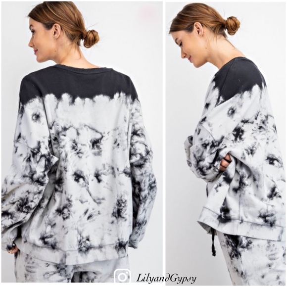 LAST MEDIUM Dip Tie dye two piece pant lounge set - Picture 3 of 7